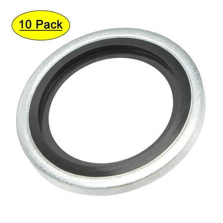 

Uxcell G1/2 28.5x19x3.4mm Carbon Steel NBR Bonded Sealing Washer Gasket 10 Count
