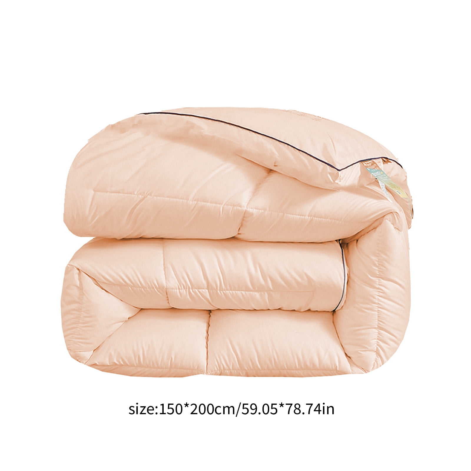 SLYNSHome Queen Comforter 59x78.7 inch,Lightweight Cotton Quilt Warm Solid Color Soft Comforter Easy Care Washable Quilt for Home Winter Fall Decoration (Pink)