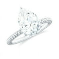 thumbnail image 5 of Spot Jewel 1.6 Ct VVS1/D Pear Cut Diamond Ring Gift - 14K White Gold Plated Solitaire Rings - Anniversary Gifts Clearance Rings - Simple Twisted Engagement Wedding Rings - Daily Wear Diamond Rings, 5 of 5