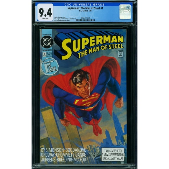 Superman: The Man of Steel #1 - CGC 9.4 Comic Book