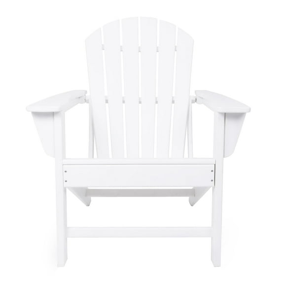 DecMode Indoor Outdoor Resin Adirondack Chair - White