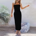 thumbnail image 5 of Women Summer Maxi Dress Elegant Bodycon Long Tube Top Side Slit Party Wedding Guest Casual Dress 2025 Vacation Dress Stylish Beach Sundress, 5 of 7