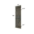 thumbnail image 2 of ISLIFE 28 in x 84 in K Style Finished  Solid Wood Sliding Barn Door With Installation Hardware Kit (Smoky Gray ), 2 of 5