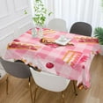 thumbnail image 5 of Coolnut Unbreakable Square Tablecloths with Dust and Wrinkle Resistance-60x108In, Pink Square Wedding Kitchen Picnic Buffet Holiday Party House Decor, 5 of 7