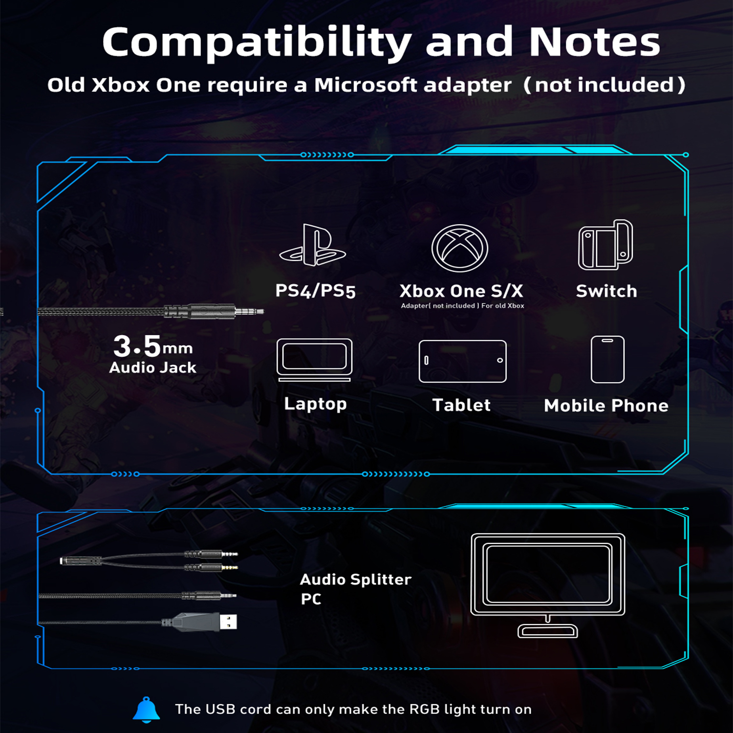 Onikuma K8 Wired Gaming Headset with 7.1 Surround Sound photo 4