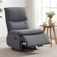 thumbnail image 4 of Gymax 360-Degree Nursery Reclining Rocker Chair w/Cushioned Back Seat Footrest for Bedroom Gray, 4 of 10