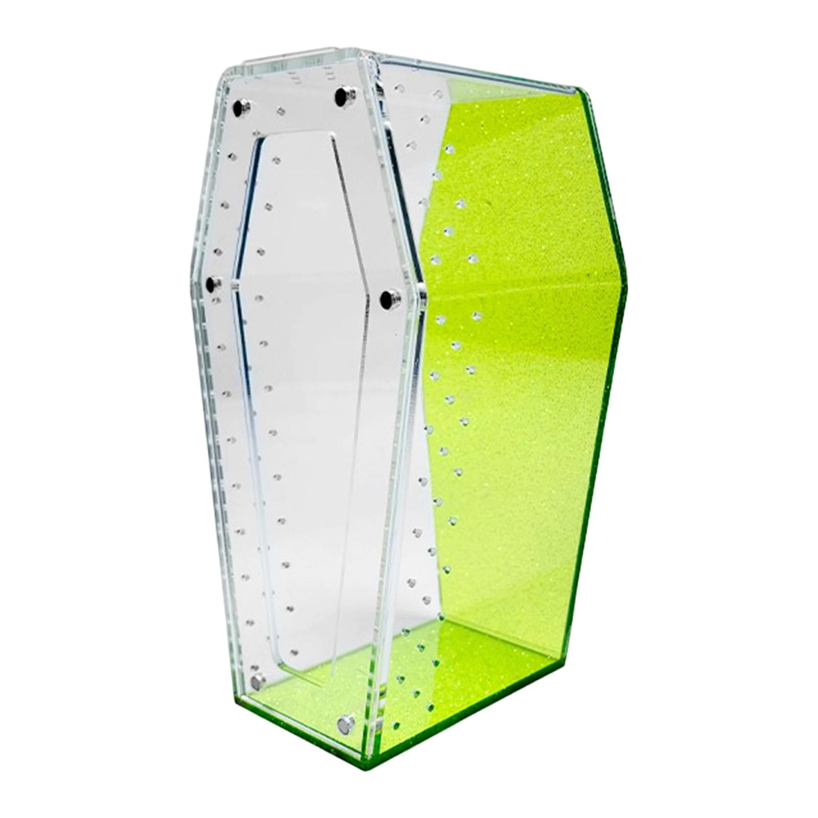 Reptile Terrarium Tarantula Enclosure Jumping Spider Cage 360 Degree Clear Acrylic for Pet Observation