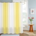 thumbnail image 4 of Shower Curtains for Bathroom, Lemon Yellow White Waterproof Fabric Shower Curtain, Gradient Vertical Stripes Geometric Decorative Bathroom Curtain for Bathtub, 72"x72", No Hooks Included, 4 of 9