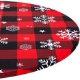 thumbnail image 4 of HSHDLDF JISEN Housse de Dessus de Table Rond pour Cocktail en Spandex Ajustée Extensible, Couvre-Nappe, Capuchon 24 Pouces A-Flocons de Neige, 4 of 7