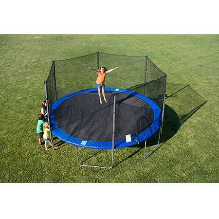 Airzone 15′ Blue Round Trampoline with Enclosure Combo