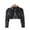 Black, variant on AJZIOJIRO Kids Girls Faux Leather Jackets Coats for Toddler 1-12Y Childrens PU Soft Motorcycle Leather Jackets Casual Short Outwear Coats for Spring Autumn