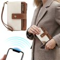 thumbnail image 1 of Multi Purpose Use Desk Supplies Lightweight Design School Stationery Durable Material Womens Wallet Small Leather Blocking Tri Fold Large Capacity Compact Card Holder with Zipper Pocket 2 Id Window, 1 of 9