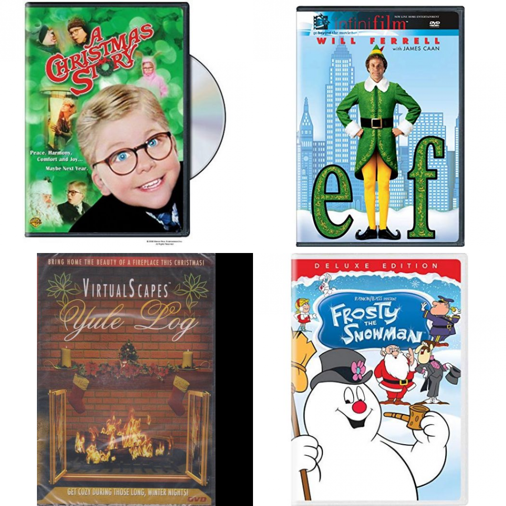 Christmas Holiday Movies DVD 4 Pack Assorted Bundle A Christmas Story