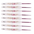 thumbnail image 3 of 8pcs Crochet Hooks Hand Polished Ergonomic Handle Printed Red Flower Pattern Aluminum Knitting Needles Set, 3 of 8