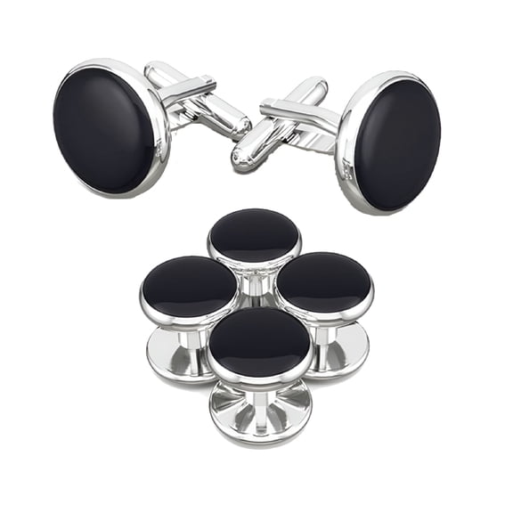 DESIGNICE Men's Tuxedo Cufflinks Formal Costume Shirt Studs Cuff Links 6 Pcs/Set
