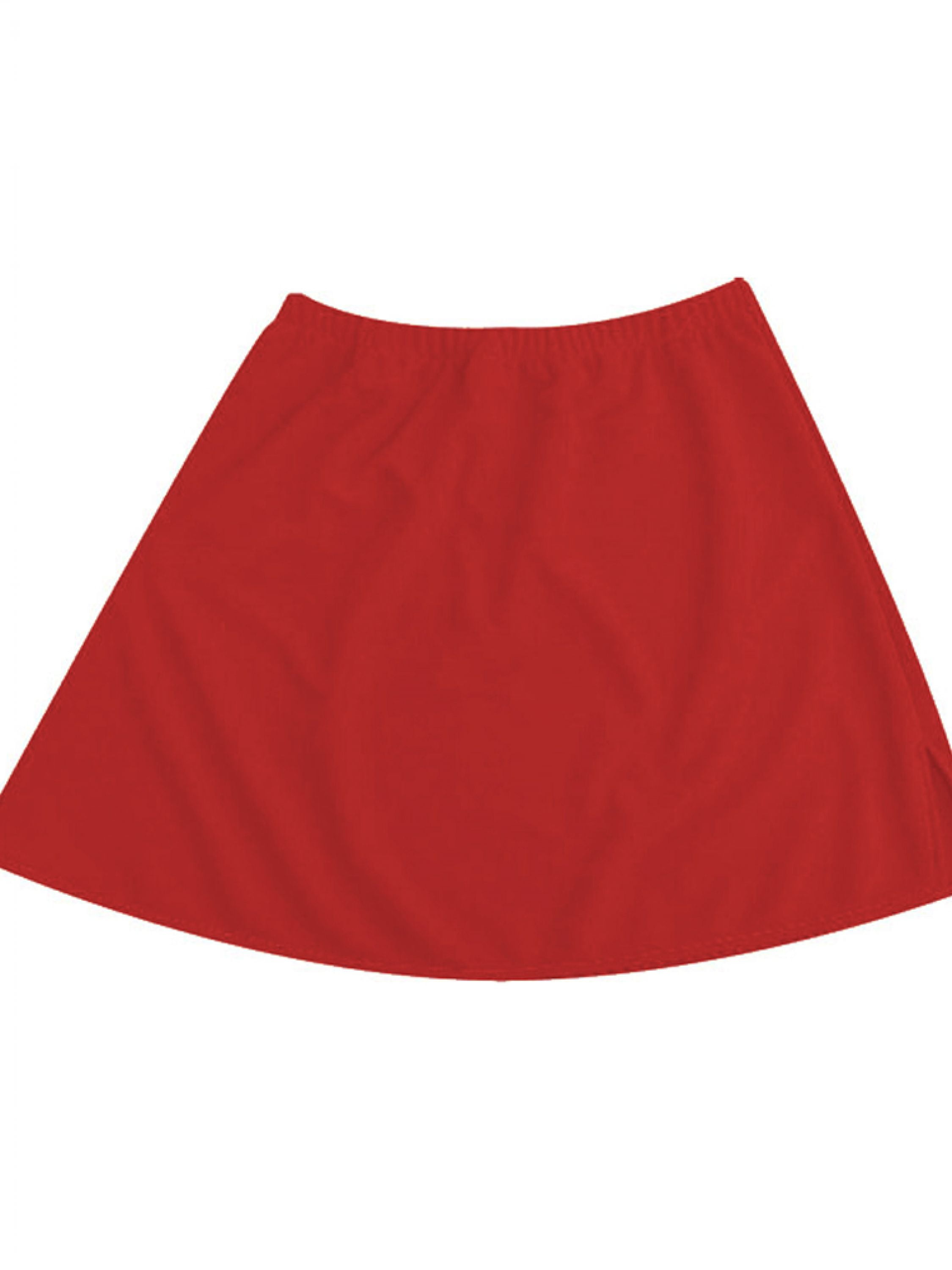 Red Cheerleader Skirt Costume Accessory Halloween Cheer Adult Womens
