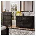 thumbnail image 6 of HeSLehs Black Dresser, Modern Dresser for Bedroom, 7 Chest Drawer Nightstand, Large Capacity Wood Cabinet for Bedroom, Living Room, Closets, Hallway, 6 of 6