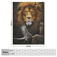 thumbnail image 4 of HENGT  Lion Blanket Lion Eagle Throw Blankets Cozy Flannel Blanket Plush Lightweight Bedding Blanket Lion Gifts Stuff for Men Women Boys Girls Teens for Couch Sofa Bed, 4 of 6