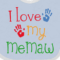 thumbnail image 4 of Inktastic I Love My Memaw Girls Baby Bib, 4 of 4