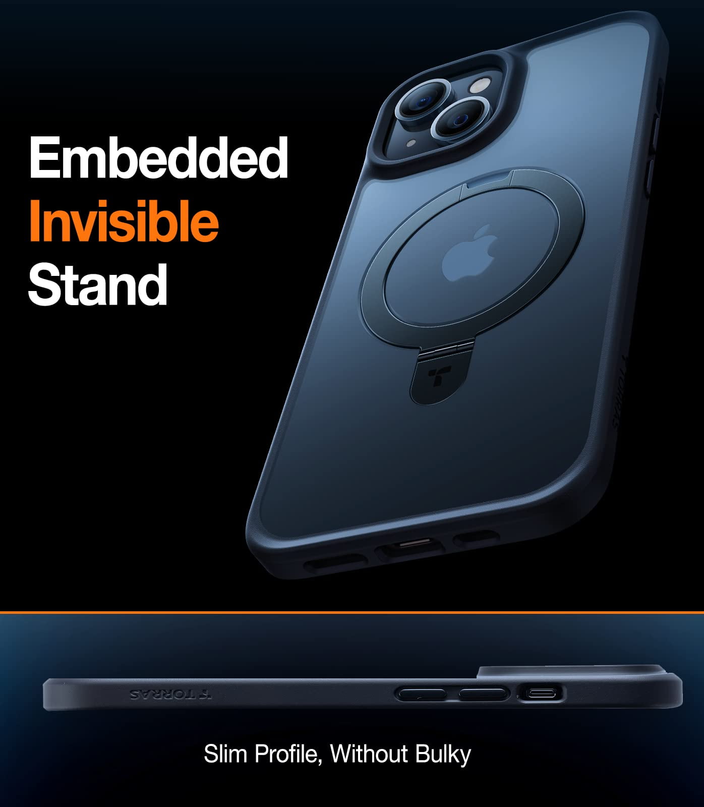 TORRAS iPhone 14 iPhone 13 用 ケース 米軍規格耐衝撃 Torras iPhone 14 Pro Max Phone Case, Guardian Series, Black, 1