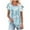 Multicolor#3, variant on Womens Boho Summer Tops Loose Flowy Pleated Tunics Elegant Floral Blouses Petal Short Sleeve Shirt Multicolor S