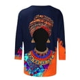 thumbnail image 6 of Brnmxoke Womens Tops 2025 Fashion 3/4 Sleeve Casual Black History Month Shirts Crew Neck Oversized Loose African American Melanin Blouses Soft Pullover Multicolor,XXXXXL, 6 of 6