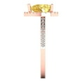 thumbnail image 3 of Halo Engagement Ring for Women - 2.285ct Natural Citrine in 14K Rose Gold Promise Ring, 3 of 6