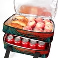 thumbnail image 5 of Chameleon Double Layered Insulated Lunch Bag with Two Compartments, Large Capacity, Handheld Meal Bag - 7.1x11.4x16.1 inches, 5 of 6