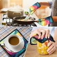 thumbnail image 4 of Colorful Tie Dye Wave Pattern Kitchen Oven Mitt and Pot Holder Sets 4 Pcs for Baking, Cooking and Grilling, Heat Resistant Up To 392 °F, 4 of 7