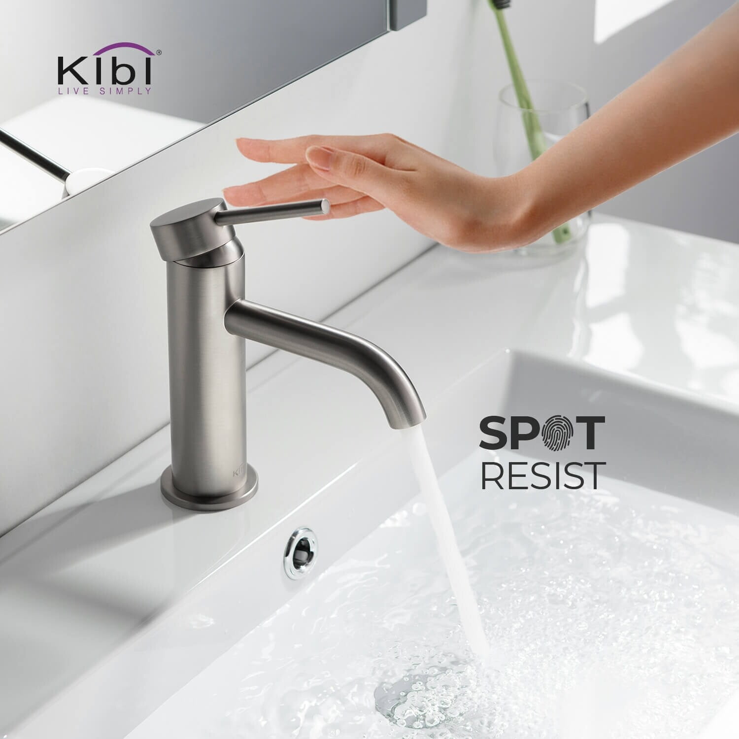 Kibi Circular Single Handle Bathroom Vanity Sink Faucet