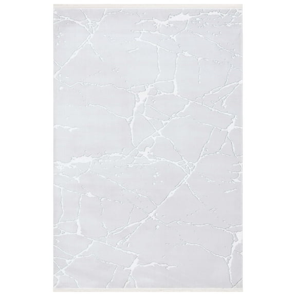 SAFAVIEH Whisper Zenji Modern Area Rug, Grey/Ivory, 8' x 10'