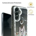 thumbnail image 2 of for Samsung Galaxy A34 5G Glitter Liquid Bling Quicksand Clasp Flower Girl Patterned Sparkle Floating Clear Soft TPU Case Cover, 2 of 8