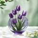 thumbnail image 1 of Decoración de escritorio acrílica con tulipanes morados, 1 of 7