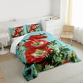 thumbnail image 3 of Homewish Country Flower Floral Bedding Comforter Set,Rustic Spring Garden Twin Comforter Sets,Red Blue Green Bedding Set For Men Women,Ultra Soft Home Decor Reversible,2 Pieces, 3 of 8