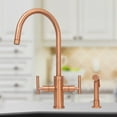 thumbnail image 2 of Akicon Two-Handles Kitchen Faucet with Side Spray Matte Black Matte, 2 of 5
