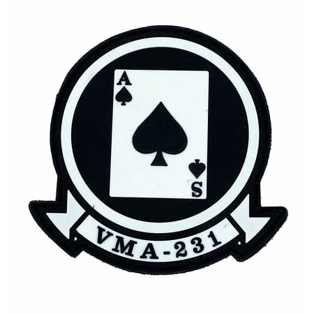 VMA-231 Ace of Spades PVC Squadron Patch – With Hook and Loop, 4