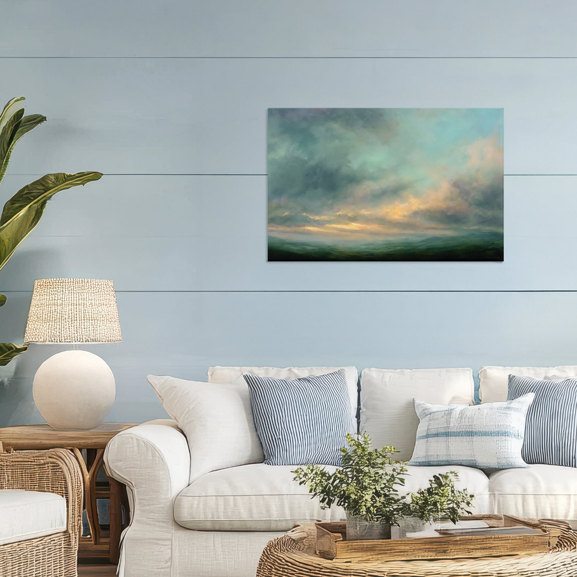 Stupell Industries Blue Toned Golden Hour Canvas Wall Art, design by Petal Prints Design