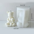 thumbnail image 4 of Milue Bear Candle Molds for Candle Making,Candles Resin Mould Home Ornament Mold, 4 of 10