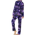 thumbnail image 4 of Enjoytime Plus Size Womens Lounge Set Pjs Set Long Sleeve Button Neck Printed Tops with Long Pants Lounge Sleepwear 2 Piece Lounge Sets Valentines Day Gifts, 4 of 5