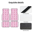 thumbnail image 4 of Balery Pink Scarf Snowman Juego de 4 Alfombrillas para Auto, Revestimientos de Caucho Resistente, Diseño Antideslizante, 4 of 7