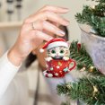 thumbnail image 4 of Lilixerw Cute Cat and Cup Christmas Pendant,Acrylic Christmas Tree Accessories,Cartoon Christmas Hanging Ornament Gift, 4 of 5
