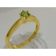 thumbnail image 2 of LBG British Made 14k Yellow Gold Natural Peridot Womens Anniversary Ring - 33 size options - Size 6, 2 of 7