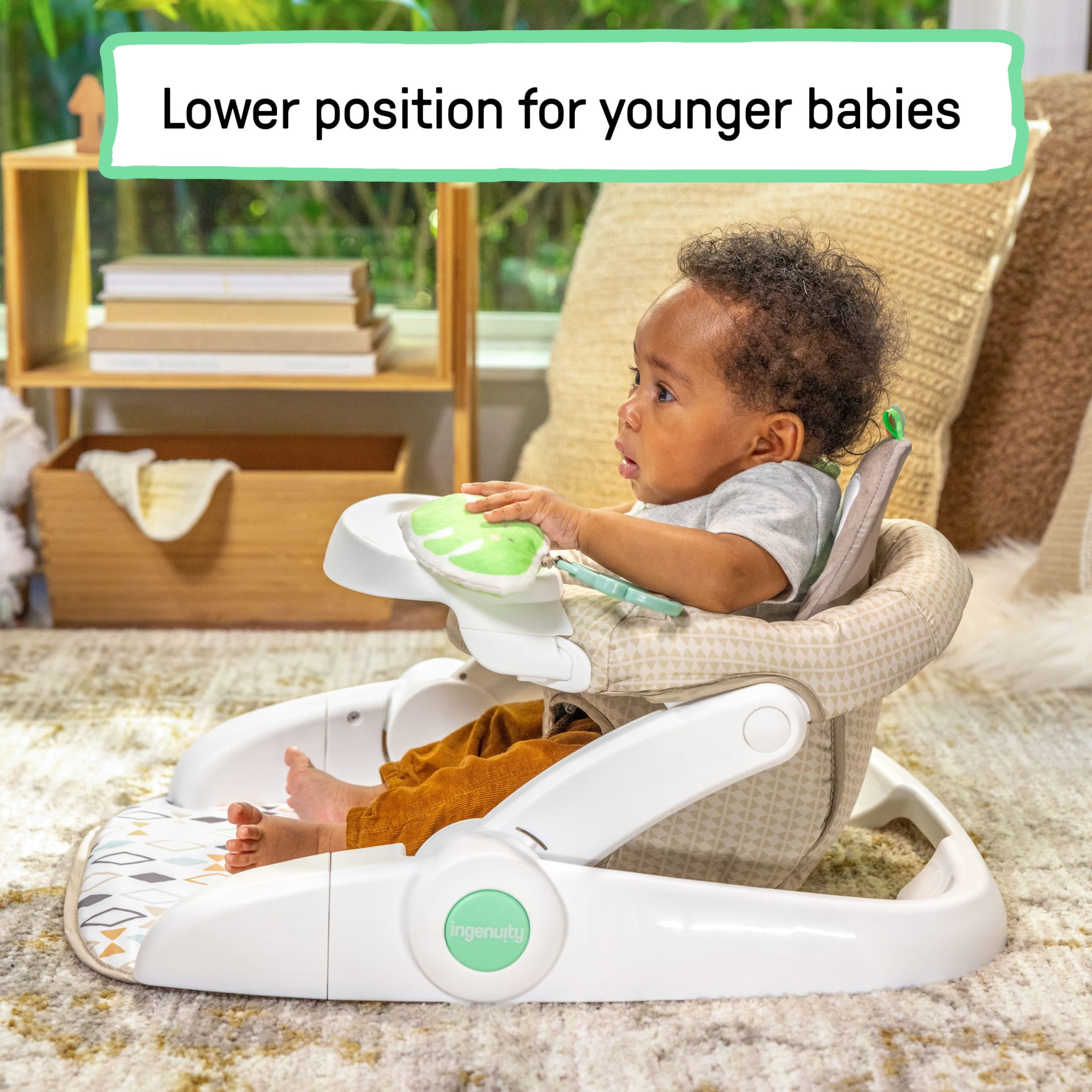 Ingenuity Prop Spot Learn-to-Sit Floor Seat for Baby, Unisex, For Ages 4-12 Months - Loni