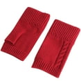 thumbnail image 3 of Women Warm Gloves for Cold Weather Windproof Thermal Half Finger Winter Glove for Running Driving Cycling Hiking Biking Outdoor Sports Daily Work Red, 3 of 4