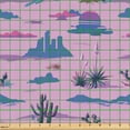 thumbnail image 2 of Ambesonne Nature Fabric by the Yard Upholstery, Purplish Desert Landscape, 3 Yards, Soft Pink Slate Blue, 2 of 5