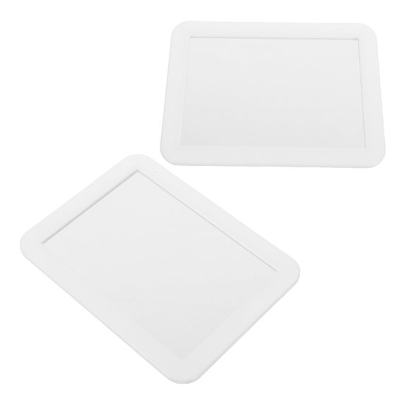 QIFULL 2Pcs Rectangular Magnetic Mirrors for Makeup with Easy Metal Attachment