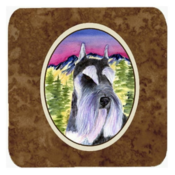 Schnauzer Foam Coasters - Set Of 4, 3.5 x 3.5 In.