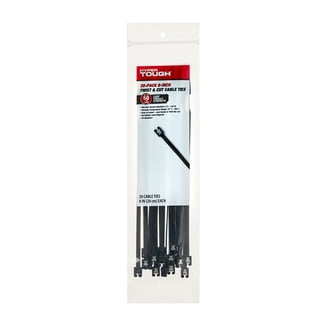 Hyper Tough 11in. Clear Zip Ties 100 Pack, 75lb Tensile Strength