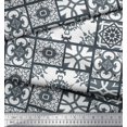thumbnail image 2 of Soimoi Silk Fabric Check & Damask Patchwork Print Sewing Fabric Yard 42 Inch Wide, 2 of 3