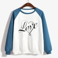 thumbnail image 3 of Vedolay Sweatshirts Women Womens Crew Neck Sweatshirt Pullover Long Sleeve Sweatshirts,Blue XL, 3 of 5